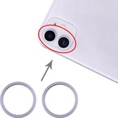 2 stuks achteruitrijcamera glazen lens metalen beschermring ring voor iPhone 11 (paars)