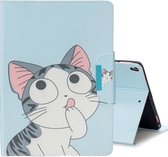 Voor iPad Pro 10,5 inch Gekleurde Tekening Patroon Horizontale Flip Leren Case met Houder & Kaartsleuf & Portemonnee (Kat)