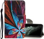 Voor iPhone 11 Pro Max Gekleurd tekeningpatroon Horizontaal leren flip-hoesje met houder & kaartsleuven & portemonnee (kleurrijke bloemen)