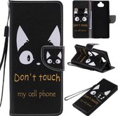 Voor Sony Xperia 20 Schilderen Horizontale Flip Leren Case met Houder & Kaartsleuf & Lanyard (Cat Ears)