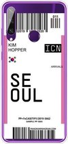 Voor Huawei Y6P 2020 Instapkaart Serie Patroon TPU Beschermhoes (Vlag Seoul)