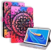 Huawei MediaPad M6 10.8 Gekleurde tekening horizontale lederen flip case met houder & kaartsleuf & fotolijst (mandala)
