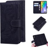 Voor Huawei Y6p Tiger Embossing Pattern Horizontale Flip lederen tas met houder & kaartsleuven & portemonnee (zwart)