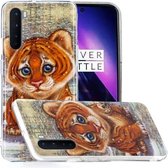 Voor OnePlus Nord Painted Pattern TPU beschermhoes (Tiger)