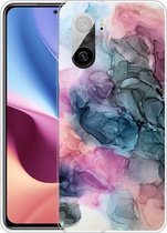 Voor Xiaomi Redmi K40 / K40 Pro Frosted Fashion Marble Shockproof TPU beschermhoes (abstract multicolor)