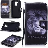 Voor Huawei Honor 6A Gekleurde Tekening Patroon Horizontale Flip TPU + PU Lederen Case met Houder & Kaartsleuven & Portemonnee & Lanyard (Leeuw)