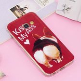 Voor Galaxy A5 (2017) Noctilucent IMD Letters Dog Pattern Soft TPU Back Case Protector Cover