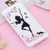 Voor Galaxy J5 (2017) (EU-versie) Noctilucent IMD Dancing Girl Pattern Soft TPU Back Case Protector Cover