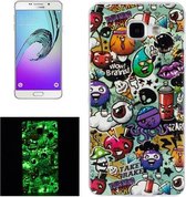 Voor Galaxy A3 (2016) / A310 Noctilucent Vuilnis Patroon IMD Vakmanschap Soft TPU Cover Case