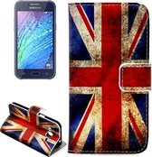 de Union Jack Pattern Horizontale Flip Leren Case met Houder & Kaartsleuven & Portemonnee voor Galaxy J2 / J200