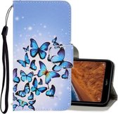 Voor Xiaomi Redmi 7A 3D Gekleurde Tekening Horizontale Flip PU Lederen Case met Houder & Kaartsleuven & Portemonnee (Meerdere Vlinders)