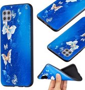 Voor Huawei P40 lite TPU zachte beschermhoes met reliëfpatroon (gouden vlinder)