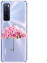 Voor Huawei nova 7 5G schokbestendig geverfd TPU beschermhoes (bloemenparaplu)