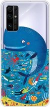 Voor Huawei Honor 30S schokbestendig geschilderd TPU beschermhoes (walvis zeebodem)