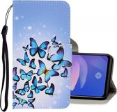 Voor Vivo S1 Pro 3D gekleurde tekening horizontale flip PU lederen tas met houder & kaartsleuven & portemonnee (meerdere vlinders)