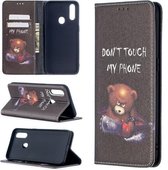 Voor OPPO A31 (2020) Gekleurd tekeningpatroon Onzichtbaar Magnetisch Horizontaal Flip PU lederen tas met houder & kaartsleuven & portemonnee (beer)
