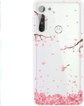 Voor Motorola Moto G8 TPU-patroon zachte beschermhoes (Sakura)