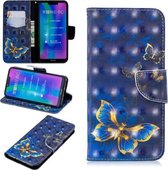 3D Gekleurde Tekening Patroon Horizontale Flip Leren Case voor Huawei Honor8C, met Houder & Kaartsleuven & Portemonnee (Vlinder)