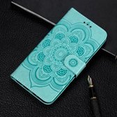 Voor Huawei Mate 30 Lite / Nova 5i Pro, mandala reliëfpatroon horizontaal flip lederen hoesje, met houder & kaartsleuven & portemonnee & fotolijst & lanyard (groen)