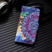 3D-schilderijpatroon Gekleurde tekening Horizontale Flip PU lederen tas met houder & kaartsleuven & portemonnee voor Nokia 7 Plus (olie geverfde mandala)