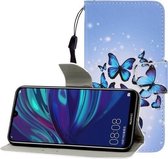 Voor Huawei Enjoy 9 Gekleurde Tekening Horizontale Flip Leren Case met Houder & Kaartsleuf & Portemonnee (Veel Vlinders)
