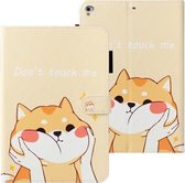 Voor iPad 9.7 inch (2017) Cross Texture Painted Horizontale lederen tas met slaap- / wekfunctie & kaartsleuf & houder & portemonnee (Shiba Inu)