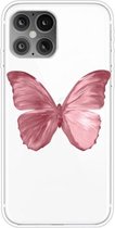 Voor iPhone 12/12 Pro Pattern TPU beschermhoes, kleine hoeveelheid aanbevolen voor lancering (rode vlinder)