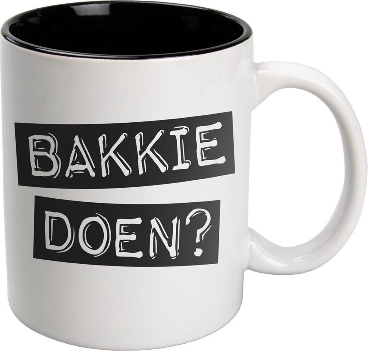 Zwart Wit Mok - Bakkie doen?
