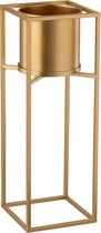 Gouden bloempot 19x19x53,5cm - Bloempot - Decoratie - Op staander