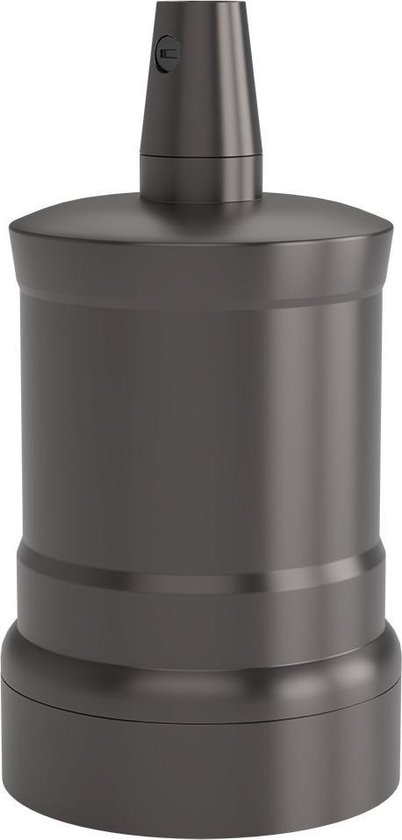 Calex lamphouder E27 aluminium model piek M-035 mat parel zwart