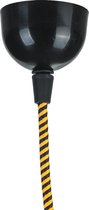 Snoerboer plafondkap 1 snoer - Ø6 cm - kunststof - zwart - rond