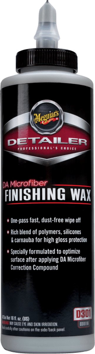 Meguiar's DA Microfiber Finishing Wax - Autowax - 470ml - Carnauba Liquid Wax - Glansbewerking