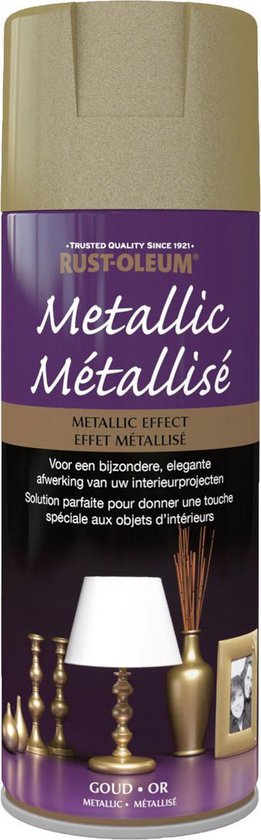 Peinture aérosol effet métallisé Rust-Oleum or rose 400ml