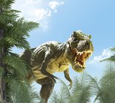Dinosaurus T-Rex in zonnig woud - Fotobehang (in banen) - 250 x 260 cm