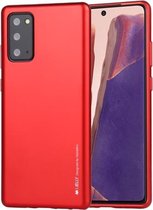 Voor Samsung Galaxy Note20 GOOSPERY I JELLY METAL TPU Case (rood)