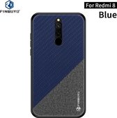 Voor Xiaomi RedMi 8 PINWUYO Rong-serie schokbestendige pc + TPU + beschermhoes van chemische vezeldoek (blauw)