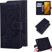 Voor Samsung Galaxy A8 (2018) Tijger Embossing Patroon Horizontale Flip Leren Case met Houder & Kaartsleuven & Portemonnee (Zwart)