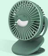 MF004 Slaapzaal Desktop Office Wandelwagen Mini draagbare USB-clipventilator (groen)