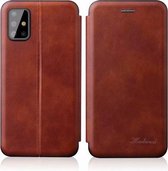 Voor Samsung Galaxy Note20 Ultra Integrated Voltage Retro Texture Magnetic TPU + PU Leather Case met Card Slot & Holder (Brown)