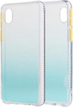 Voor Samsung Galaxy A01 Core Gradient schokbestendig TPU + acryl beschermhoes met afneembare knoppen (gradiënt groen)