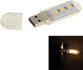 1 5 flash schijf stijl USB-licht  140LM 3 LED SMD 5630 Warm wit licht