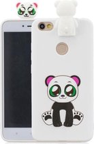 Voor Xiaomi Redmi Note 5A Cartoon schokbestendige TPU beschermhoes met houder (Panda)