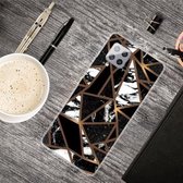 Voor Samsung Galaxy A42 5G Marble Shockproof TPU beschermhoes (Rhombus Black)