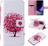 Voor Samsung Galaxy Note 20 Ultra Schilderen Horizontale Flip Leren Case met Houder & Kaartsleuf & Lanyard (Kleurrijke Boom)