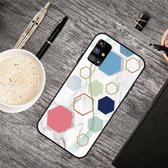 Voor Samsung Galaxy M51 Frosted Fashion Marble Shockproof TPU beschermhoes (meer zeszijdige rijen)