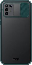 Voor Samsung Galaxy S10 Lite MOFI Xing Dun-serie Doorschijnend Frosted PC + TPU Privacy Antireflectie Schokbestendig All-inclusive beschermhoes (groen)