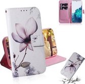 Voor Samsung Galaxy S21 + 5G Gekleurde Tekening Horizontale Flip Leren Case, met Houder & Kaartsleuven & Portemonnee (Magnolia Bloem)