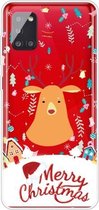 Voor Samsung Galaxy A31 Christmas Series Clear TPU beschermhoes (Christmas Ugly Deer)