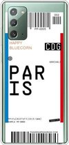 Voor Samsung Galaxy Note 20 Boarding Pass Series TPU telefoon beschermhoes (Parijs)