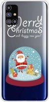 Voor Samsung Galaxy M31s Trendy Leuke Kerst Patroon Case Clear TPU Cover Telefoon Gevallen (Crystal Ball)